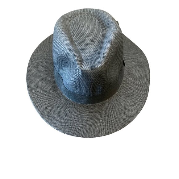 Black Panama Beach Hat Unisex Flat Brim Style One Size - Picture 1 of 4